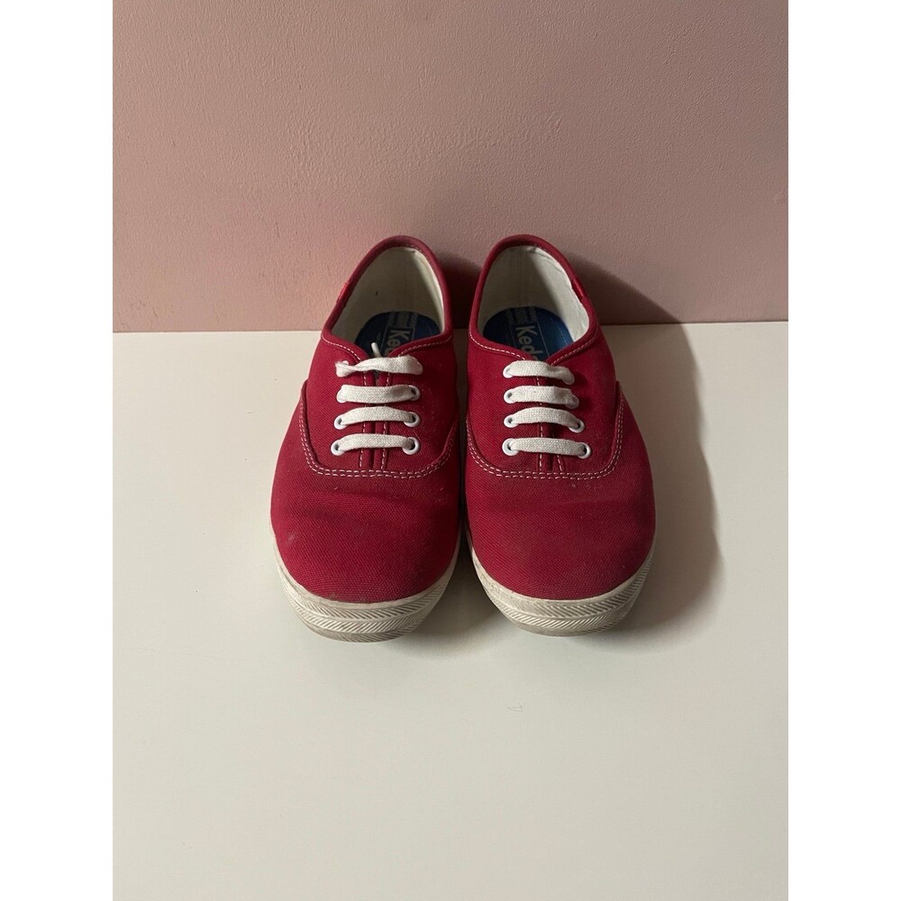 Keds Women's Red Canvas Lace-Up Sneakers Size 8